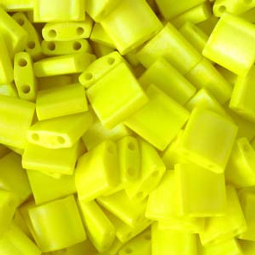 Matte Opaque Yellow AB 5mm Tila Beads (TL404FR) 7.2g