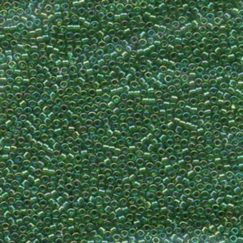 11/0 Transparent Green AB Delica Bead db152 (7.2 Grams)