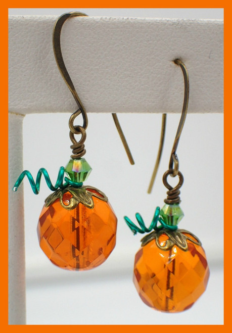 Transparent Pumpkin Earring Kit (Makes 1 Pair)