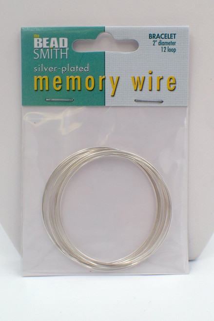 2 1/2 diameter 12 loop Memory Wire Silver Plated