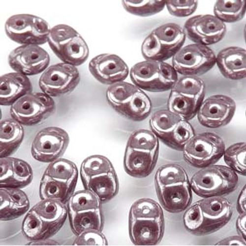 2.5x5mm Opaque Violet White Luster Super Duo Beads (8 Grams) DU0523020-14400
