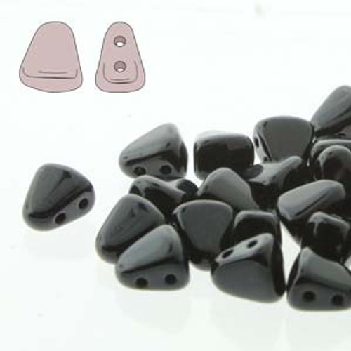 Jet Nib Bit Beads  (8 Grams)