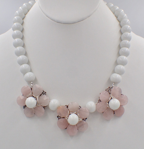 Pink & White Flower Power Necklace Kit