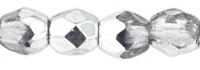 3mm Silver Fire Polished Glass Rounds (100 Beads)