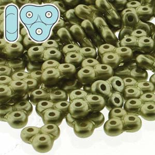 8 Grams 3x6mm Pastel Lime Trinity Beads