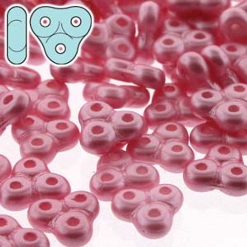 8 Grams 3x6mm Pastel Pink Trinity Beads