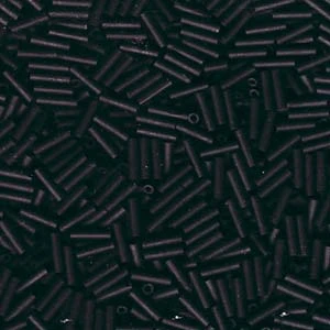 6mm Matte Black Bugle Bead - 20g