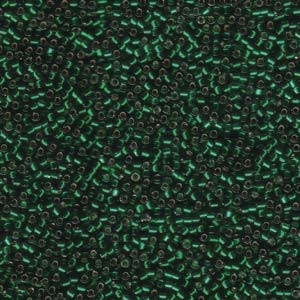 11/0 Silver Lined Green Delica Beads db148 (7.2 Grams)