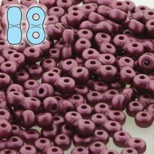 3x6mm Infinity Beads - Pastel Burgundy