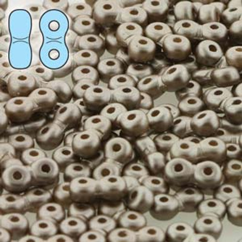 3x6mm Infinity Beads - Pastel Light Brown