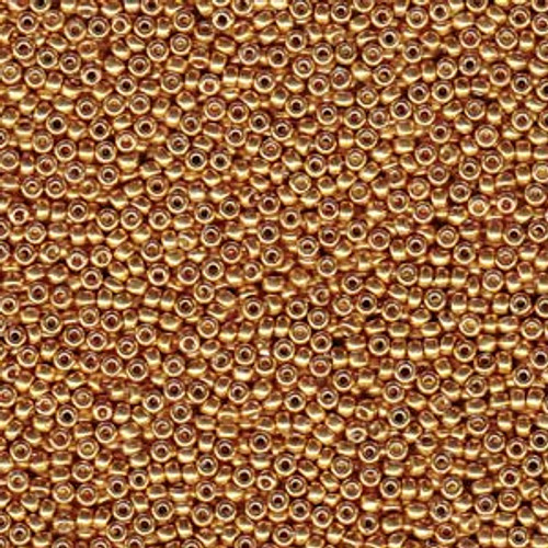 15/0 Duracoat Galvanized Yellow Gold Miyuki Seed Beads 7.2 Grams 15-4203