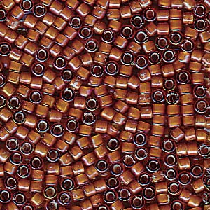 11/0 White Lined Dark Topaz AB Delica Beads db1779 (7.2 Grams)