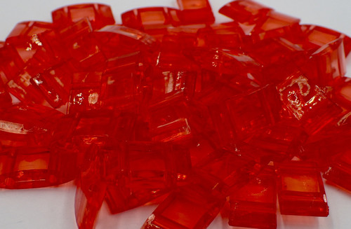 25pk Transparent Red Carrier Beads (17x9x5mm) Two Hole 25pk Transparent Red Carrier Beads (17x9x5mm) Two Hole