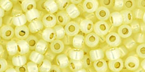 8/0 Perma Finish Silver Lined Milky Jonquil Seed Bead Toho (20 Grams) 08-PF2125