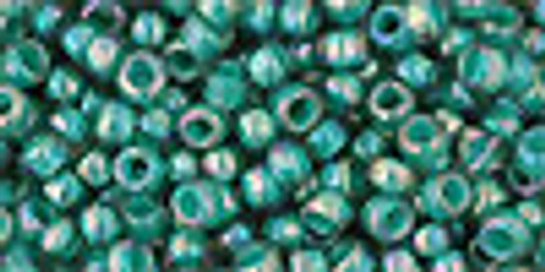 8/0 Inside Color Rainbow Lt Sapphire Opaque Teal Lined Toho Seed Beads (20 Grams) 08-1833