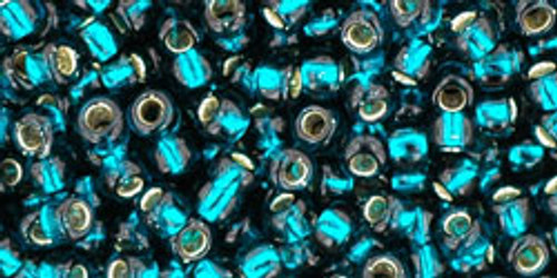 8/0 Toho Silver Lined Teal Seed Bead (20 Grams) 08-27BD