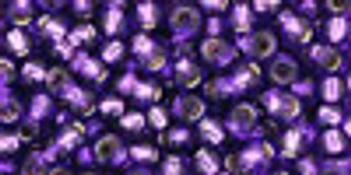8/0 Silver Lined Purple Seed Bead (20 Grams) 08-2224