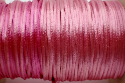 1.5mm Shocking Pink Rayon Rattail Cord - 2yds