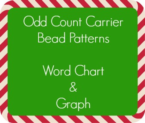Odd Count Carrier Bead Patterns Instant Download - Christmas Colors (18 Files)