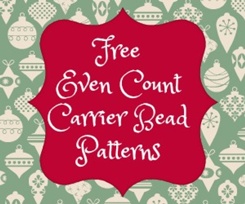 Even Count Carrier Bead Patterns Instant Download - Christmas Colors (18 Files)