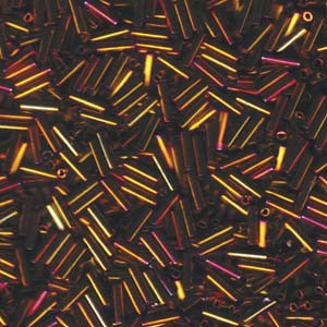 #3 6mm Metallic Gold Iris Miyuki Bugle Beads (20 Grams)