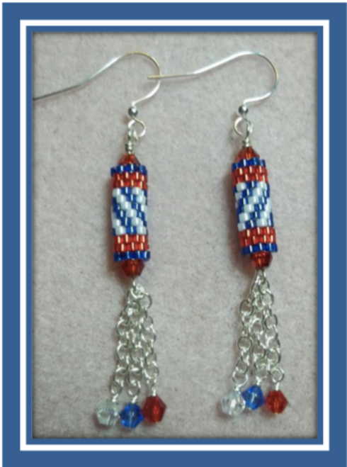 Star Spangled Earrings Instant Download Pattern