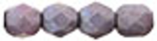 6mm Luster Opaque Amethyst Fire Polish Beads (25pk)