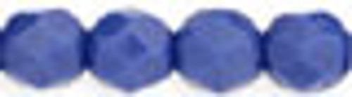 6mm Opaque Navy Fire Polish Beads (25pk)