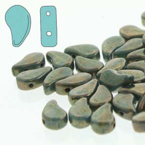 Turquoise Green Bronze Picasso Paisley Duo (8 Grams)