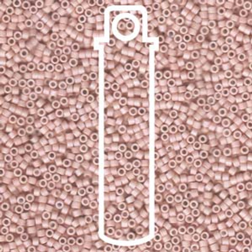11/0 Matte Opaque Pink Champagne AB Delica DB1525 (7.2 Grams)