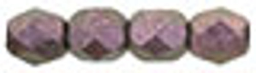 4mm Polychrome Pink Olive Fire Polish (50 Beads)
