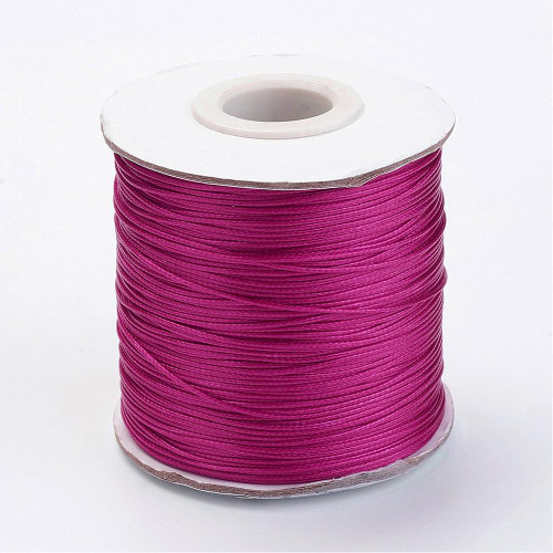 .5mm Medium Violet Red Waxed Polyester Cord - 10yds