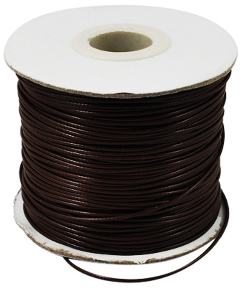 .5mm Coconut Brown Waxed Polyester Cord - 10yds