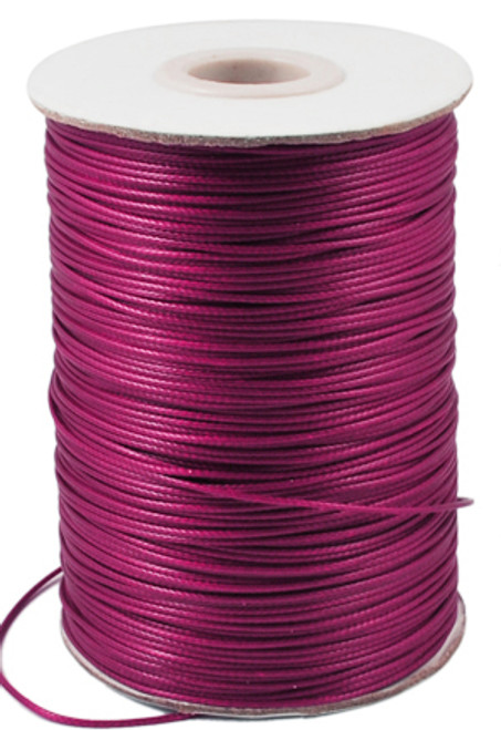 Korean Waxed Polyester Cord, Bead Cord, Medium Violet Red, 1.5mm(Sold Per Yard)