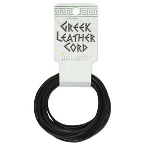 1.5mm Black Greek Leather - 5 Meter