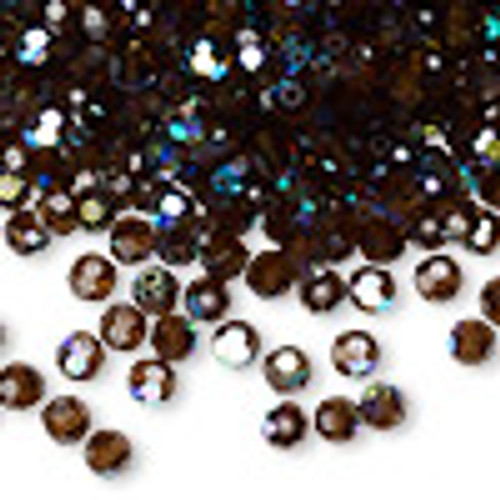 4mm Smoke Topaz AB Preciosa Round Crystals (12pk)