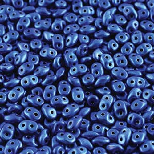 2.5x5mm Metalust Crown Blue Super Duo Beads (8 Grams) DU0523980-24203