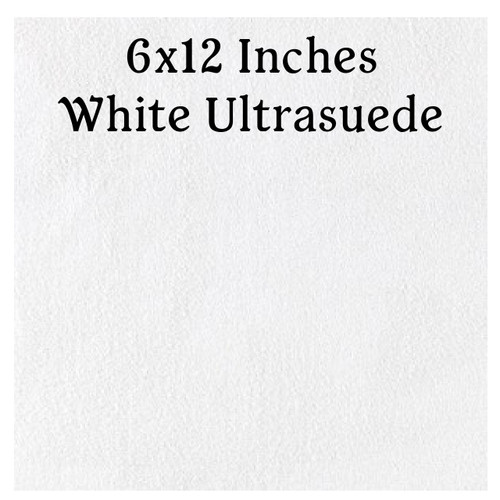 6x12 Inches White Ultra Suede