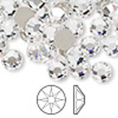 6pk SS34 Crystal Austrian Flat Back Crystal