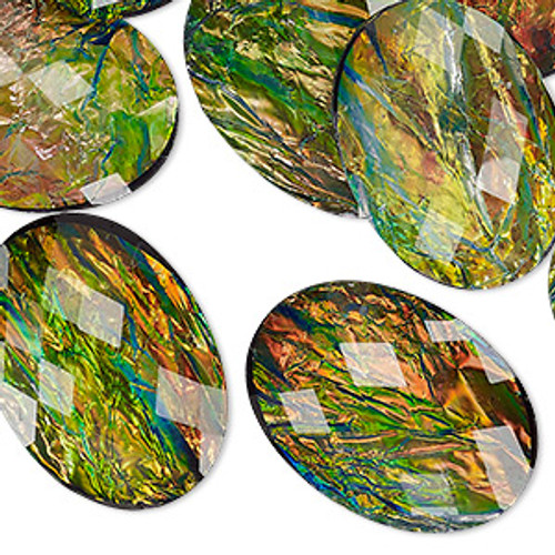 25x18mm Opalescent Opal Resin Cabochon (1 Piece)