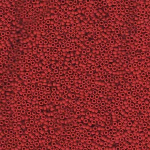 15/0 Frosted Opaque Dark Red Miyuki Seed Beads (8 Grams) 15-408F