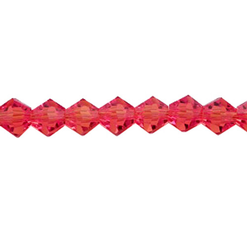 3mm Red Thunder Polish Bicone Crystals (#12) 144 Beads