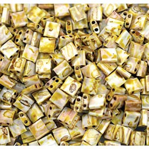 Picasso Canary Yellow Matte 5mm Tila Beads (TL4512) 7.2 Grams