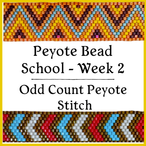 Odd Count Peyote Bead School Week INSTANT DOWNLOAD Pattern