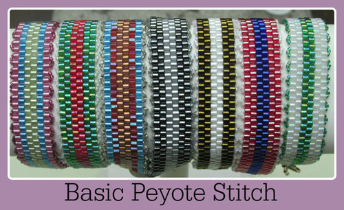 Learn a Stitch - Flat even-count Peyote Stitch Bracelet Kit