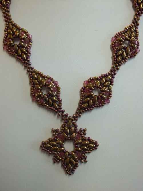 Diamond Duo Necklace Tutorial - Off the Beaded Path