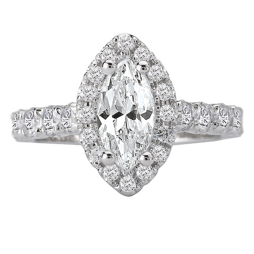 18KW ROM MQ HALO DIA SEMI-MT D3/4CTW,FIT 10X5MM MQ,117053-W 18KW ROM MQ HALO DIA SEMI-MT D3/4CTW,FIT 10X5MM MQ,117053-W