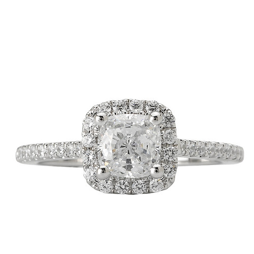 18KW ROM CS HALO DIA SEMI-MT  D1/4CTW,FIT 5.5MM CS,117487-W