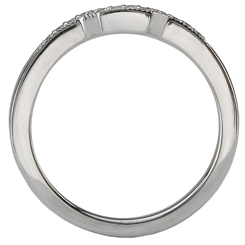 18KW ROM CURVE MLGN DIA BAND  D.07CTW, 117574-075,100,810-2 18KW ROM CURVE MLGN DIA BAND  D.07CTW, 117574-075,100,810-2