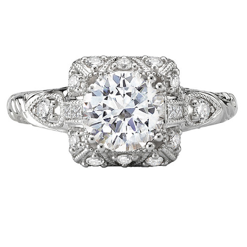 SPC ORD/FINAL* 18KW DIA ENGRV SEMI-MT,D1/3CTW,FIT 5.8MM RD